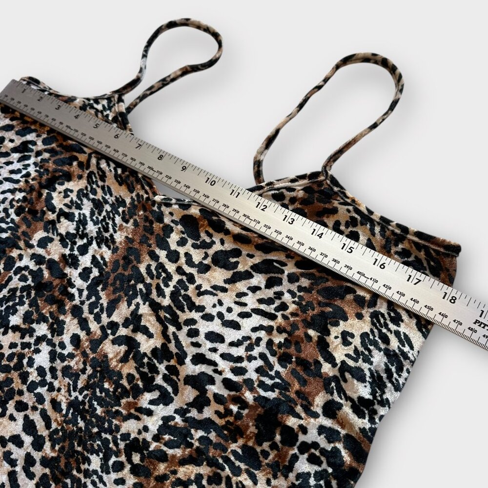 TART Women's Velvety Leopard Strappy 2-pc Pajama Lounge Short Set XL - Picture 5 of 6